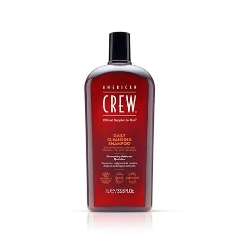 Offerta a tempo: American Crew Daily Cleansing Shampoo. Shampoo Quotidiano Capelli per Uomo, Per Capelli Normali, Detergente e Idratante, Formula Professionale e Vegana, Fragranza Menta Agrumata (1000ml) - 40% da 24.50 € a 14.70 €