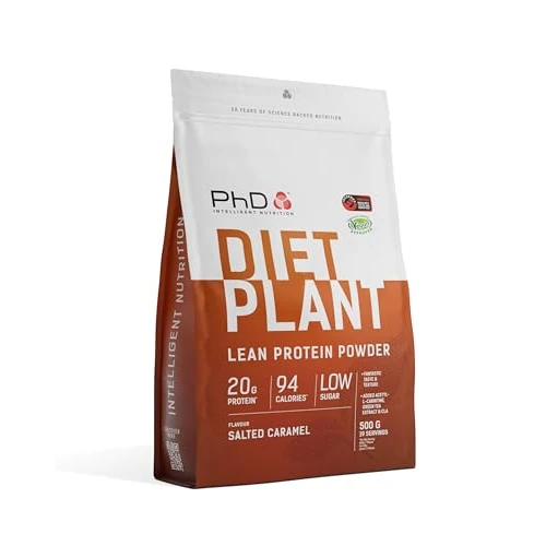 Offerta a tempo: PhD Nutrition Diet Plant Proteine Vegane in Polvere 500g caramello salato, Polvere proteica ad alto contenuto di proteine con 19g di proteine per porzione, Poco zucchero e grassi - 0% da 15.29 € a 15.29 €