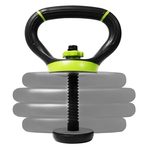 Offerta a tempo: Yes4All B6D1 Impugnatura regolabile per kettlebell, convertitore di piastre per pesi, neo verde - 17% da 24.90 € a 20.64 €