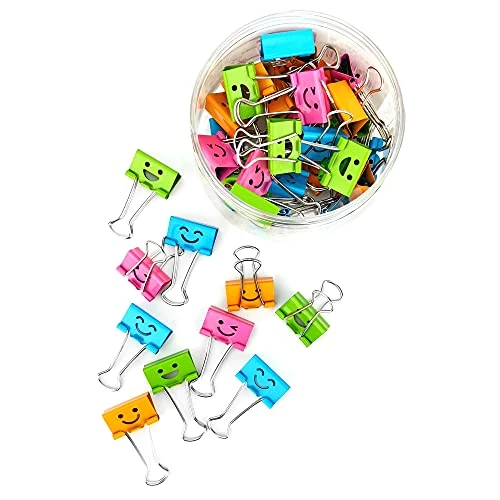 Zeitlich begrenztes Angebot: D.RECT Smiles Foldbackclips, 48x 25mm, Bunt Gross von 8.88 € auf 7.28 € (18% Rabatt)