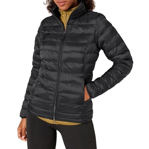 Amazon Essentials Women's Lightweight long-sleeved, water-resistant, packable puffer jacket (available in plus size), Black, 4XL Plus