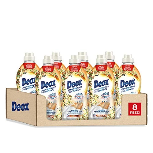 Offerta a tempo: Deox - Ammorbidente Lavatrice Concentrato, 264 Lavaggi, Vaniglia e Argan, Capi Morbidi e Profumati, con Tecnologia Fresh Protection, 660ml x 8 Confezioni - 31% da 15.92 € a 10.99 €