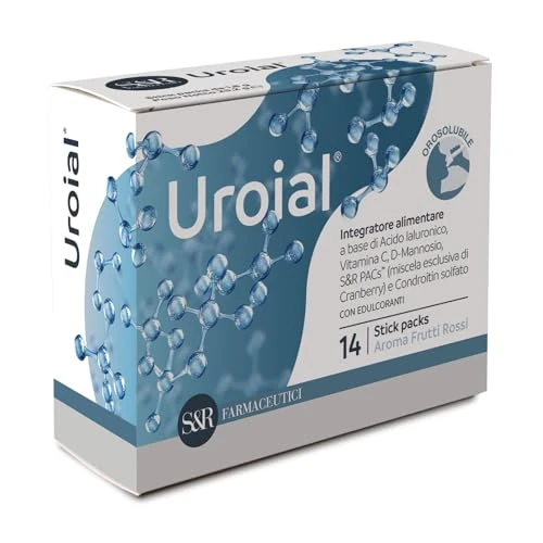Offerta a tempo: S&R Farmaceutici | UROIAL - Integratore alimentare con acido ialuronico per il Benessere delle Vie Urinarie e Valido Supporto in caso di Cistite, 14 stick packs orosolubili da 1,8 g - 21% da 24.50 € a 19.40 €