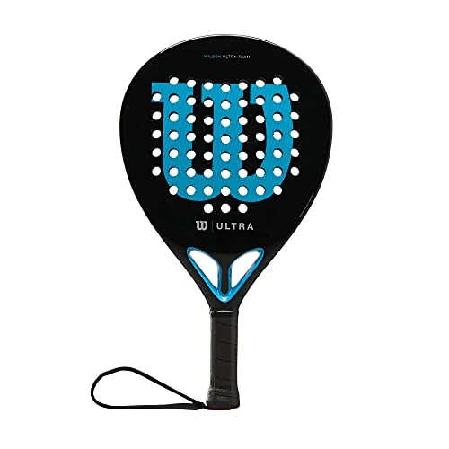 Wilson Ultra Team V2 Padelschläger, Fiberglas/EVA, 366 g, Schwarz/Blau, WR067011U2