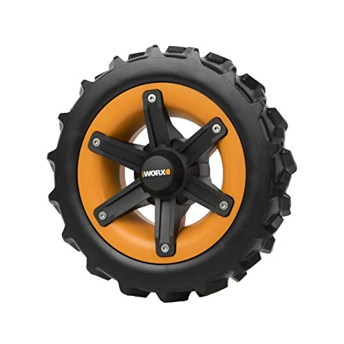 WORX Ruedas Landroid WA0953 All-Terrain – para suelos blandos y césped húmedo – apto para la pendiente de hasta 22 ° o 40% – montaje sencillo – no para visión