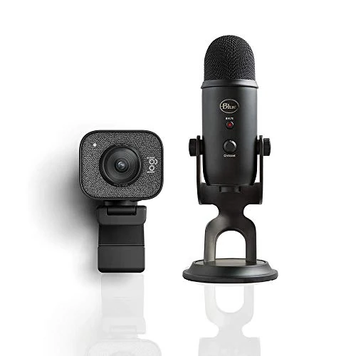 Blue Microphones Yeti Professional USB Microphone + Logitech StreamCam – Live Streaming Webcam