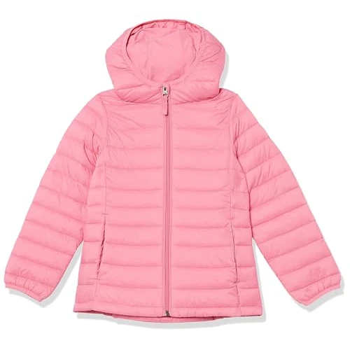Offerta a tempo: Amazon Essentials Piumino Leggero con Cappuccio Impermeabile e Ripiegabile Bambine e Ragazze, Rosa Brillante, 5 Anni - 0.00% da 33.70 € a 33.70 €