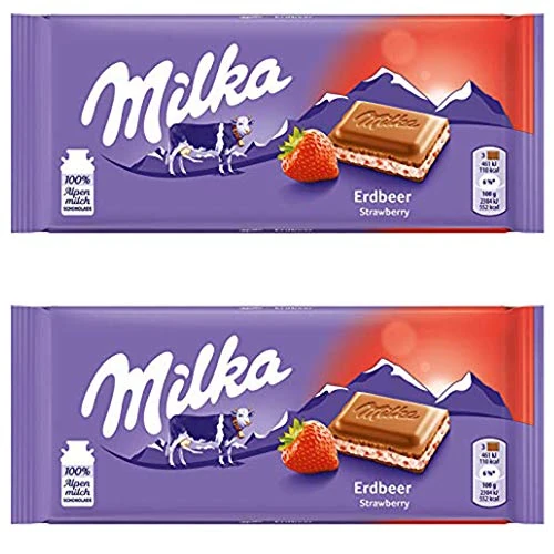 Milka Erdbeer-Joghurt-Schokolade, 2 x 100 g
