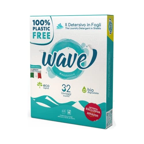 Zeitlich begrenztes Angebot: Wave Washing Classic – Das Waschmittel in Tuchform – 100% PLASTIKFREI – 32 Wäschen - Ökologisch - Biologisch Abbaubar - Kompostierbar von 9.90 € auf 9.90 € (0.00% Rabatt)