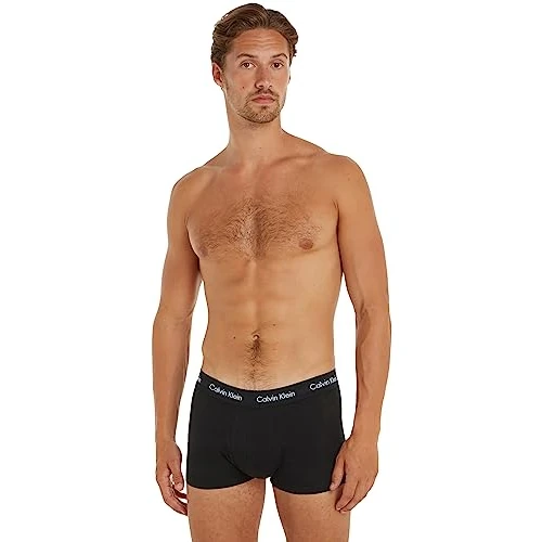 Offerta a tempo: Calvin Klein Uomo Pantaloncini Boxer Vita Bassa Confezione da 5 Intimo, Nero (Black W Black WB), L - 41% da 69.90 € a 41.31 €