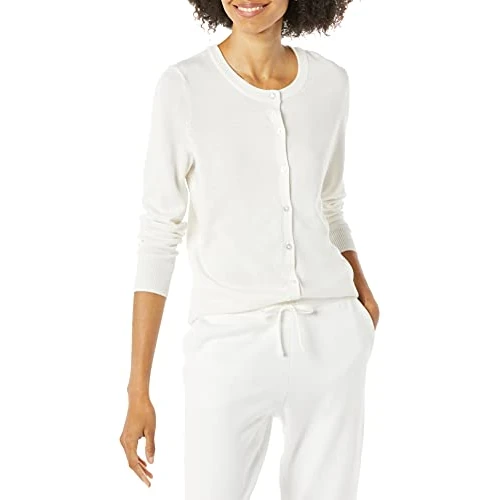 Tijdelijke aanbieding: Amazon Essentials Women's Lichtgewicht vest met ronde hals (verkrijgbaar in grote maten), Ivoor, XS van 24.99 € naar 24.99 € (0.00% korting)
