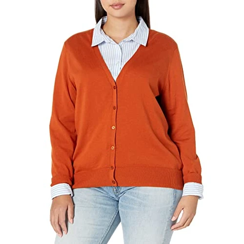 Oferta limitada: Amazon Essentials Jersey Ligero Tipo Cárdigan Mujer, Rouille, XS de 28.73 € a 28.73 € (ahorro 0.00%)