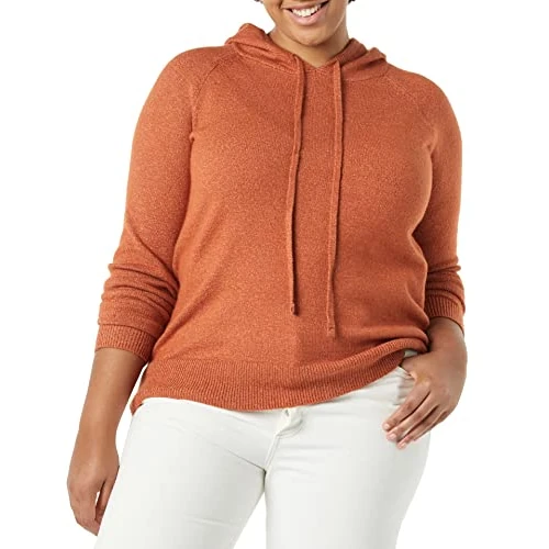 Offerta a tempo: Amazon Essentials Maglione Pullover con Cappuccio Morbido al Tatto Donna, Caramello, L - 0.00% da 8.05 € a 8.05 €