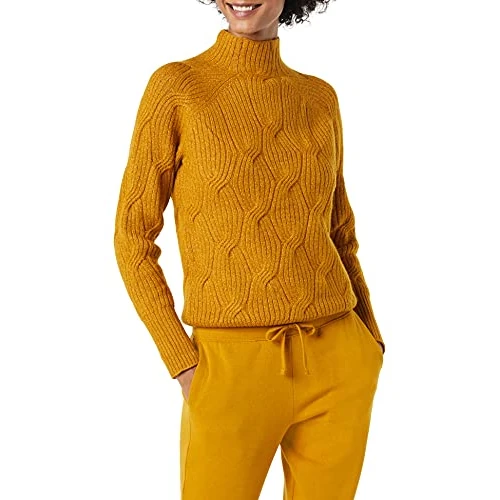 Amazon Essentials Maglione da Donna Morbido al Tatto, Collo a Imbuto, Marrone Tabacco, XL