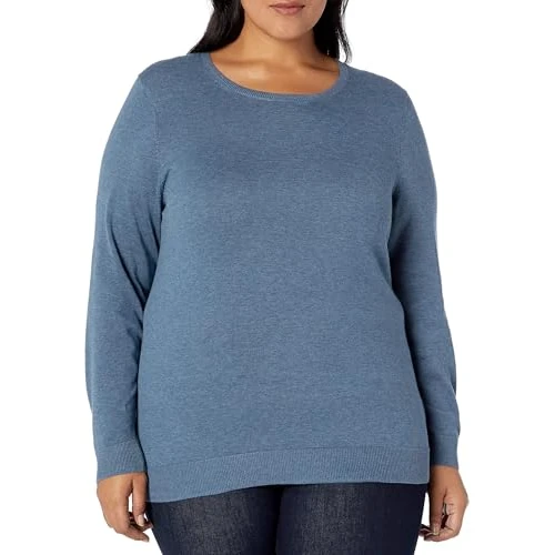 Oferta limitowana: Amazon Essentials Damski lekki sweter z długim rękawem i okrągłym dekoltem (dostępny w dużych rozmiarach), niebieski, XS z 109.60 zł na 109.60 zł (oszczędź 0.00%)