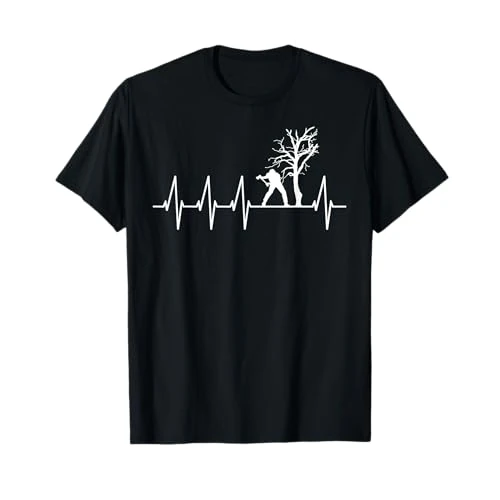 Offerta a tempo: Ascia forestale battito cardiaco camicia boscaiolo caso albero Maglietta - 15% da 16.95 € a 14.41 €