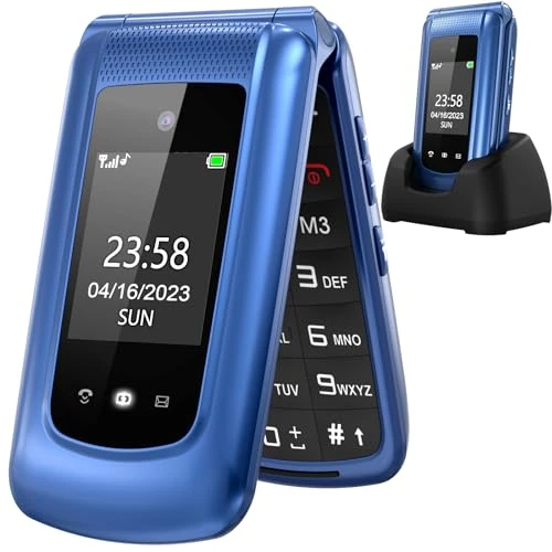 Offerta a tempo: uleway Telefono Cellulare per Anziani con Tasti Grandi,Senior Telefoni per Persone Anziane,Volume alto,Funzione SOS,Pantalla 2.4+1.77",Base — 5% da 45,88 € a 43,59 €