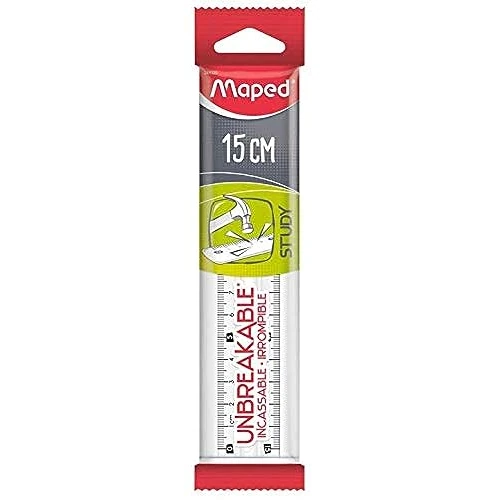 Offerta a tempo: Righello Study infrangibile x 15 cm trasparente - 68% da 4.94 € a 1.60 €