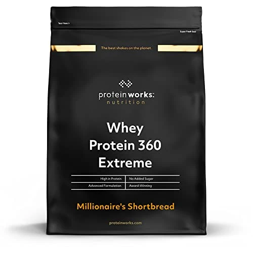 The Protein Works - Proteína Whey 360 ​​Extreme en Polvo - Frolla Millionaire - Batido de alto contenido proteico - Con glutamina, vitaminas y minerales - 600 g
