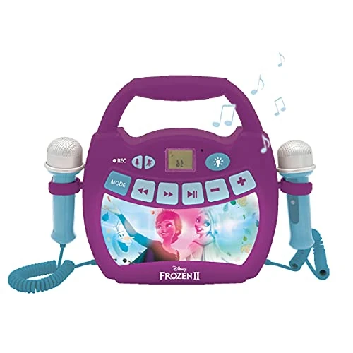 Limited offer: LEXiBOOK – Disney Frozen 2 - Portable Karaoke Digital Player for Kids – Microphones, Light Effects, Bluetooth, Record and Voice Changer Functions, Rechargeable Battery, Purple, MP320FZZ from 102.29 EUR to 102.29 EUR (save 0%)