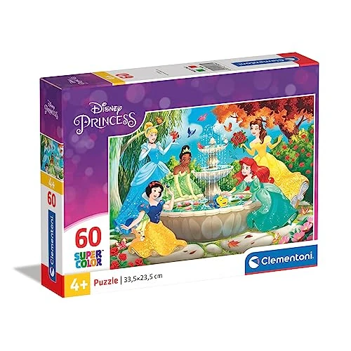 Clementoni - 26064 - Supercolor Puzzle - Disney Princess - 60 pezzi - Made in Italy, puzzle bambini 4 anni+