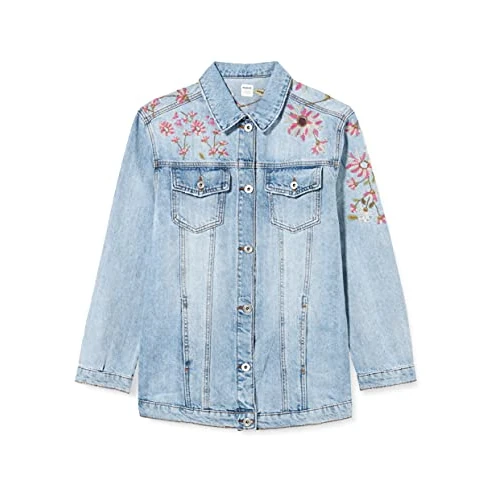 Offre limitée : Desigual CHAQ_AMAZONA, Veste en Jean Filles, Blue, 3/4/2021 de 65.97 € à 65.97 € (0.00% de remise)