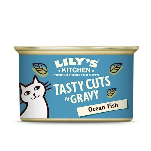Begrenztes Angebot: Lily’s Kitchen Nass Katzenfutter Fisch Tasty Cuts - 24er Pack (24 x 85g) Leckere Stückchen mit Fisch in Soße für Katzen von 24.35 EUR auf 20.94 EUR (Rabatt 14%)
