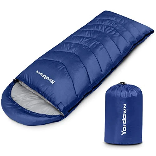 Zeitlich begrenztes Angebot: Yordawn Schlafsack Outdoor Camping Erwachsene Kinder, Schlafsäcke Sommer Winter 3-4 Jahreszeiten, Deckenschlafsack Ultraleicht Sleeping Bag Kleines Packmaß Reiseschlafsack Wasserdichter, Dunkelblau von 32.99 € auf 24.74 € (25%