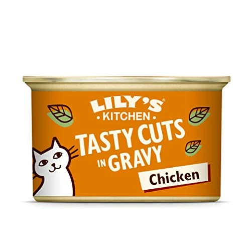 Lily's Kitchen Natuurlijke Volwassen Natte Kattenvoer Tin Kip Smakelijke Bezuinigingen in Jus Graanvrij Recept 24 x 85g