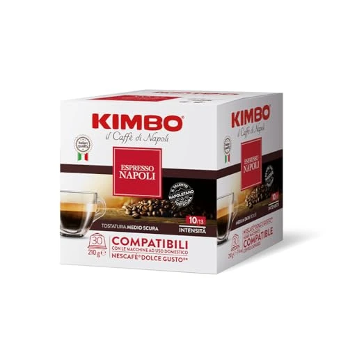 Offerta a tempo: Kimbo 60 Capsule Caffè Compatibili Nescafè® Dolce Gusto®, Espresso Intenso - 5% da 16.90 € a 15.98 €