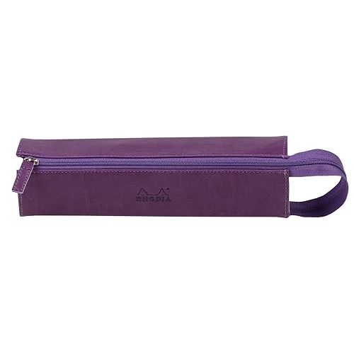 Offerta a tempo: RHODIA 319020C - Astuccio per penne Rhodiarama VIOLA - 23 x 5 x 5 cm - Apertura a piatto per uso come astuccio - Simil Cuoio - per penne, matite, pennarelli, piccole forniture - 33% da 31.62 € a 21.22 €