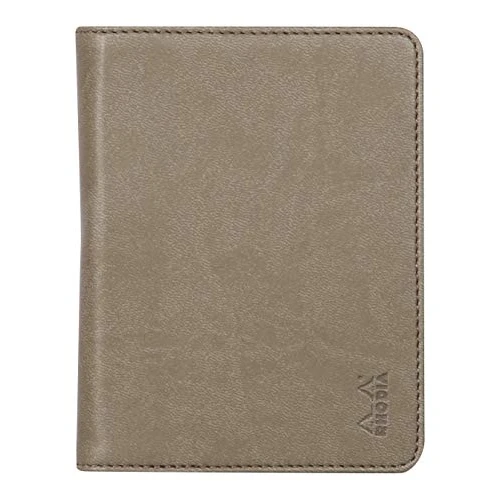 Offre limitée : RHODIA 212002C - Livret Porte-Bloc et Porte-Documents N°12 Taupe - pour Bloc-Notes ou Carnets de Format B7 (8,5 x 12 cm) - Simili Cuir Italien Premium - Collection de 16.77 € à 16.77 € (0.00% de remise)