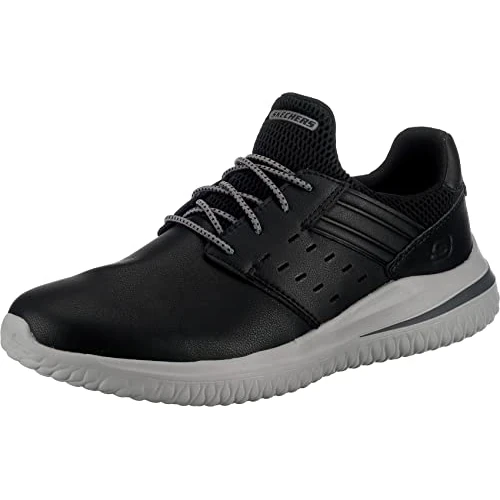 Skechers Delson 3.0 Ezra, Zapatillas Hombre, Black, 45.5 EU