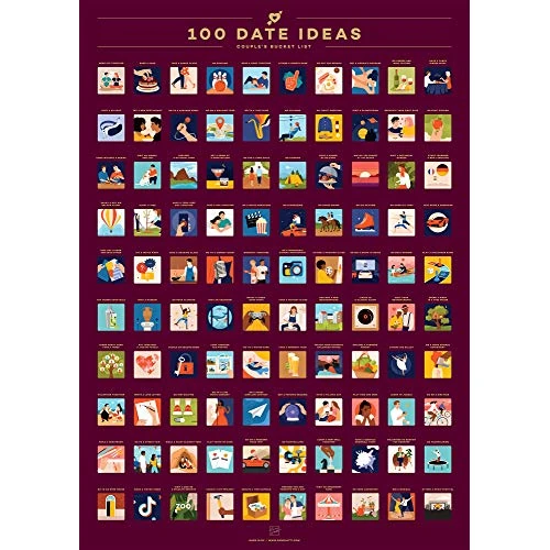 Zeitlich begrenztes Angebot: Enno Vatti Rubbelposter Date - 100 Date-Ideen für Paare, Bucket List Plakat, Paargeschenk zum Jahrestag - Rubbelposter für Kreative Unternehmungen und Einzigartige Erlebnisse - 42 x 59,4 cm von 30.03 € auf 26.56 € (12% Rabatt)
