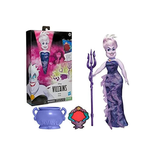 Offerta a tempo: Hasbro Disney Princess Villains - Ursula, Fashion Doll con Accessori e Vestiti Rimovibili, Giocattolo per Bambini dai 5 Anni in su - 6% da 30.99 € a 28.99 €