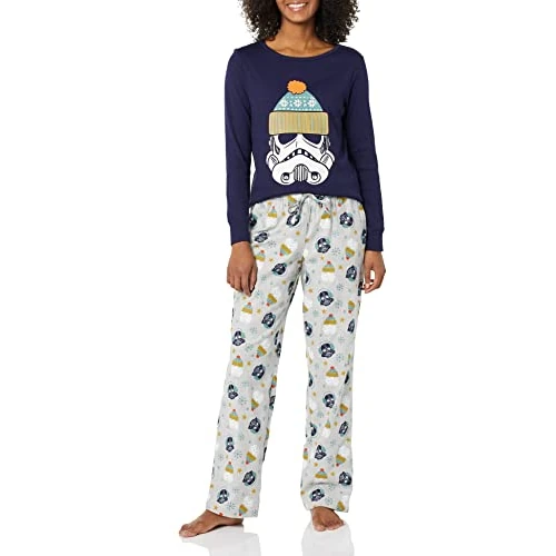 Amazon Essentials Disney | Marvel | Star Wars Women's Flannel Pyjama Sleep Sets, Star Wars Winter - Womens, XXL