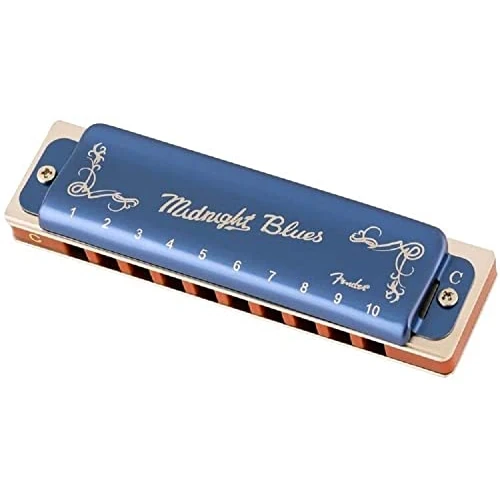 Fender MIDNIGHT BLUES HARMONICA Armonica - Diatonica - 10-Fori - Accordatura: C - Colore Blu (Limited Edition)