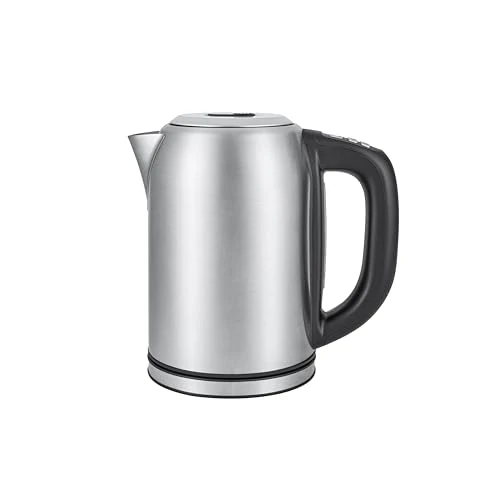 Offerta a tempo: Amazon Basics Bollitore in acciaio inox con display digitale, sistema di controllo Strix, funzione di mantenimento del calore e controllo della temperatura, 1.7 l (spina europea), Argento - 0.00% da 29.90 € a 29.90 €