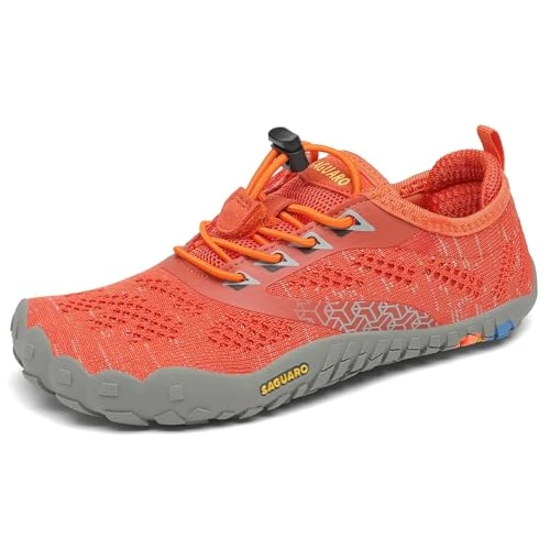 Zeitlich begrenztes Angebot: SAGUARO Kinder Barfußschuhe Traillaufschuhe Jungen Mädchen Trainingsschuhe Zehenschuhe Atmungsaktiv rutschfest Walkingschuhe Laufschuhe Schnell Trocknend Badeschuhe, Orange 31 EU von 42.99 € auf 42.99 € (0.00% Rabatt)
