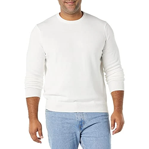 Limited-time offer: Amazon Essentials Men's Crewneck Sweater (Available in Big & Tall), Ivory, Small from 15.40 £ to 15.40 £ (save 0.00%)