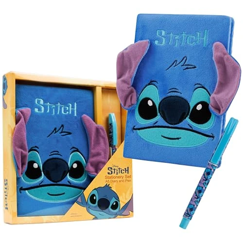 Limitiertes Angebot: Disney Stitch Notizbuch A5 liniert mit Stift, Journal Tagebuch Mädchen Schreibwaren Set, Kinder Geschenke für Mädchen (Blauer Flausch) von 20.99 EUR auf 15.49 EUR (Spare 26%)