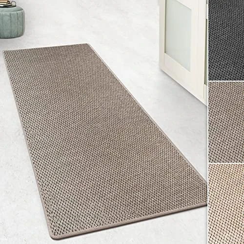 Zeitlich begrenztes Angebot: Floordirekt Teppichläufer Kalkutta - Sisaloptik - Tiger-Eye-Design - Teppich Läufer Wohnteppich Flurläufer Küchenläufer (Taupe, 66 x 150 cm) von 29.19 € auf 29.19 € (0.00% Rabatt)