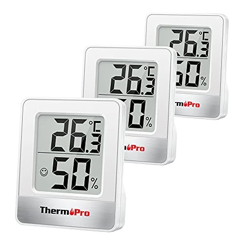 Oferta limitowana: ThermoPro TP49-3 mały cyfrowy higrometr, termometr, do użytku domowego, termometr, monitor temperatury i wilgotność powietrza, 3 sztuki z 85.99 zł na 85.99 zł (oszczędź 0.00%)
