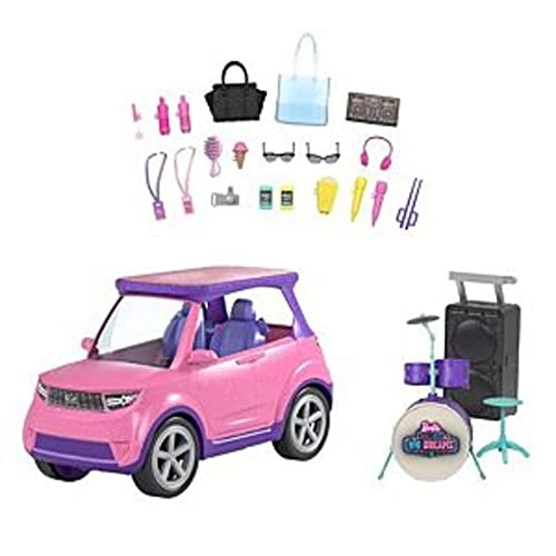 Oferta limitada: Barbie Grandes Sueños en la Gran Ciudad Coche Musical Rosa con Purpurina, vehículo de Juguete para muñecas, Regalo para niños y niñas +3 años (Mattel GYJ25) de 56.51 EUR a 56.51 EUR (ahorro 0%)