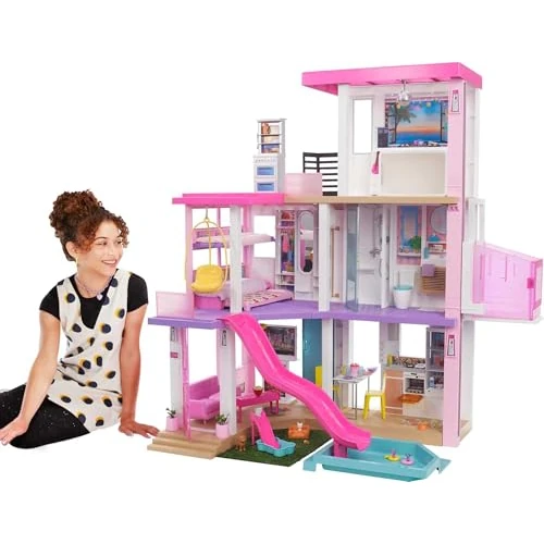 Offre limitée : Barbie Maison de Rêve pour Poupées avec 3 Niveaux, avec Lumières Et Sons, Plus De 75 Accessoires Inclus, 109 cm De Haut, Jouet pour Enfant de 3 Ans et Plus, GRG93 de 219.66 EUR à 149.99 EUR (remise 31%)