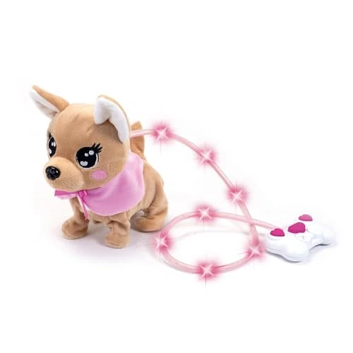 Simba 105893542 Chi Chi Love piesek Loomy sterowany na świecący kabel