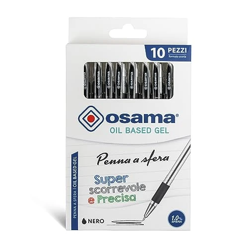 Limited offer: OSAMA OBG Ballpoint Pen with Cap Pack of 10 Black from 4.49 EUR to 4.49 EUR (save 0%)
