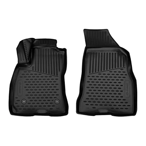 Tailor-made rubber floor mats for Fiat Doblo II 2010 -> 2 pieces front