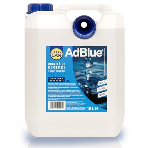 Offerta a tempo: HappyCar AdBlue 10L - Liquido per Gas di Scarico per Motori Diesel con Sistema SCR ISO 22241 con Dosatore Incluso - Made in Italy - 0.00% da 18.90 € a 18.90 €
