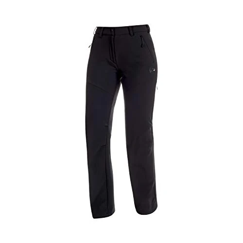 Mammut Courmayeur SO Pants Women – Damskie Spodnie Softshell | Oddychające i Wiatroodporne | Czarne, Rozmiar 38 Krótkie
